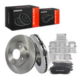 A-Premium 10.10 inch (256.6mm) Front Vented Brake Rotors & Ceramic Pads Kit