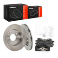A-Premium 9.88 inch (251mm) Front Vented Brake Rotors and Ceramic Pads Kit