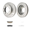 Front Drilled Slotted Rotors Pads Kit for 05-10 Ford F-250 Super Duty 54124