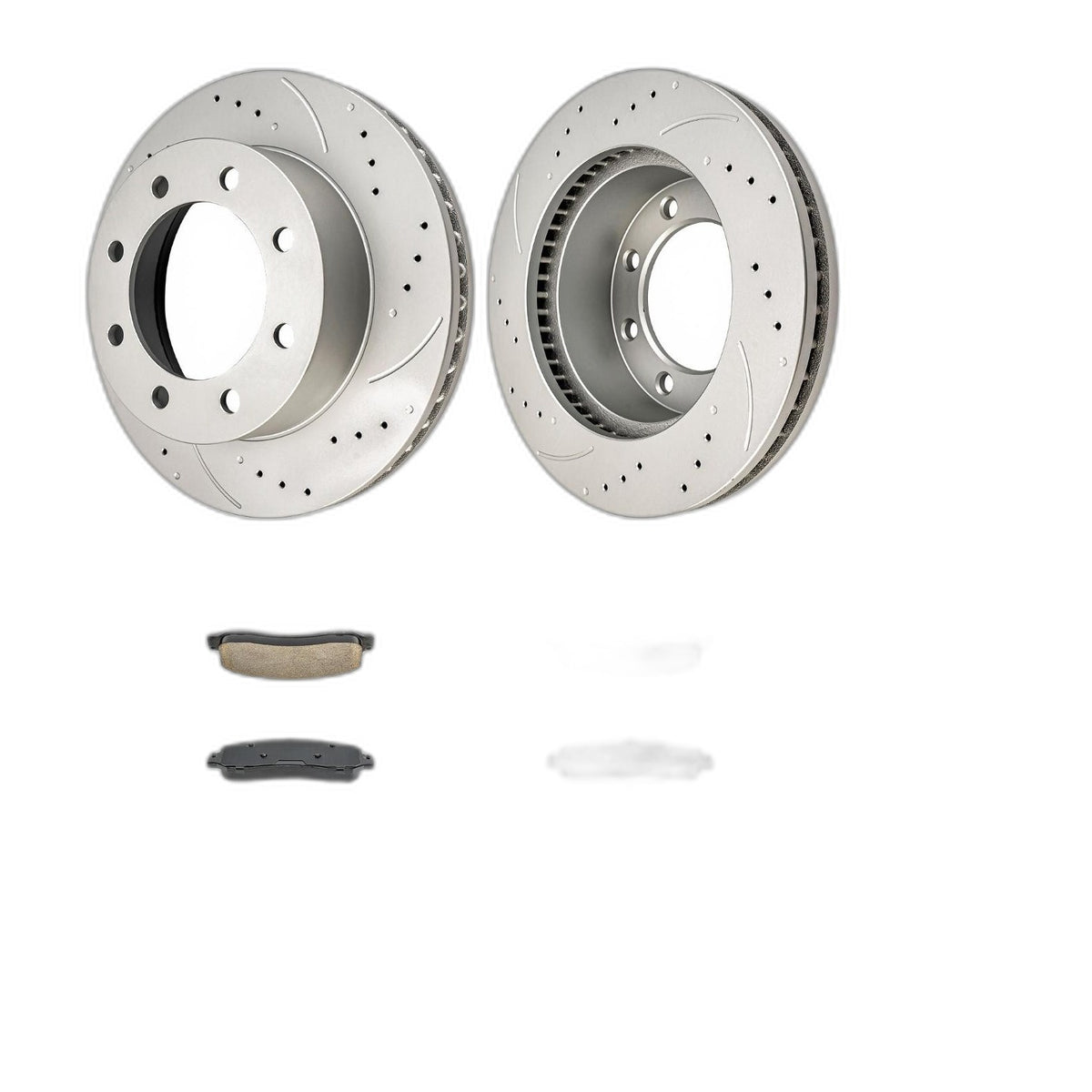 Front Drilled Slotted Rotors Pads Kit for 05-10 Ford F-250 Super Duty 54124