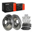 A-Premium 11.48 inch (291.6mm) Rear Solid Brake Rotors and Ceramic Pads Kit
