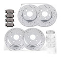 for Honda Odyssey 3.5L Front and Rear Slotted Brake Rotors Pads Kit Brakes