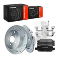 A-Premium 12.13 inch (308.1mm) Rear Brake Rotors & Ceramic Pads Kit 6-Pack