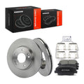 A-Premium 11.02 inch (280mm) Front Vented Brake Rotors and Ceramic Pads Kit