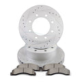 For 1999-2004 Ford F-250 Super Duty F-350Front Brake Rotor And Ceramic Pads