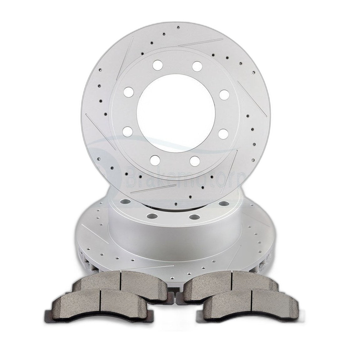 For 1999-2004 Ford F-250 Super Duty F-350Front Brake Rotor And Ceramic Pads