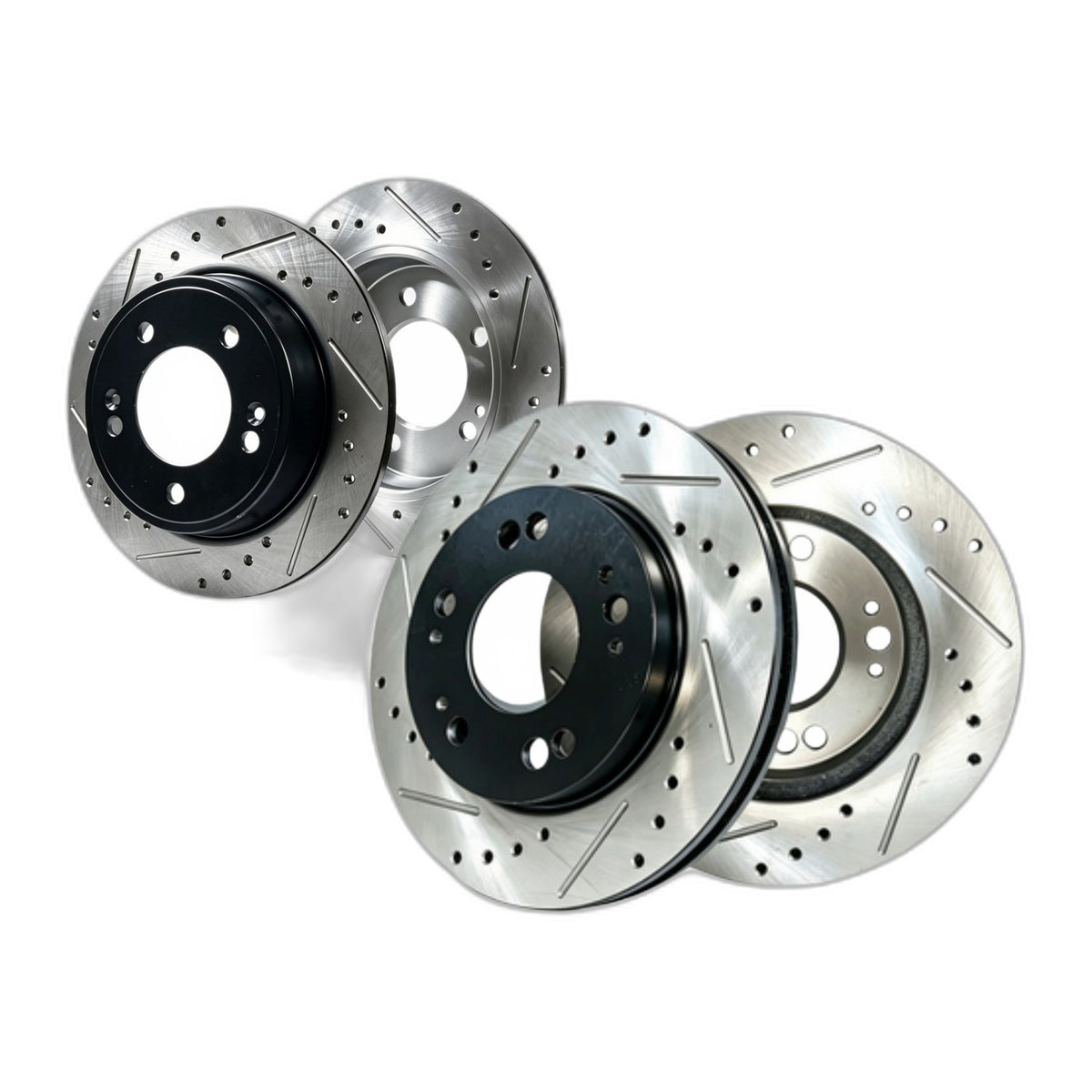 Front Rear Drilled Slotted Brake Rotors Pads for 2006 Ford Escape Mazda Tribute