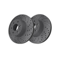 Front Drilled Slotted Brake Rotors Pair for Chevy Colorado 2020