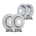 for 2010-2011 Ford F-150 Front Rear Brake Rotors Pads Kit Slotted Brakes
