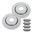 Front Brake Rotors and Pads for Ford F-150 2010-2014 2015-2020 Drilled Slotted