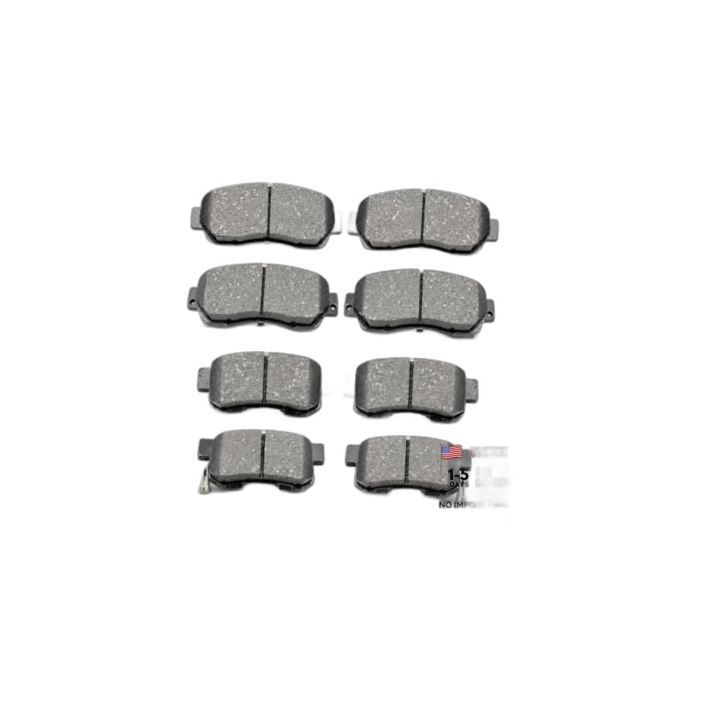 Ceramic Brake Pads Front Rear Replacement Set, Disc Brake Pad Kit D1308 D1309