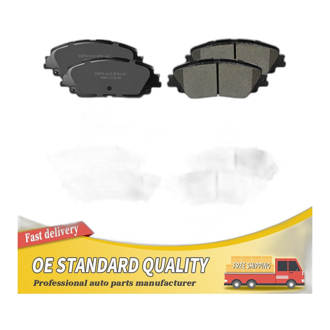Front And Rear Ceramic Brake Pads Set For 2018-2024 Camry Avalon Limited Lexus