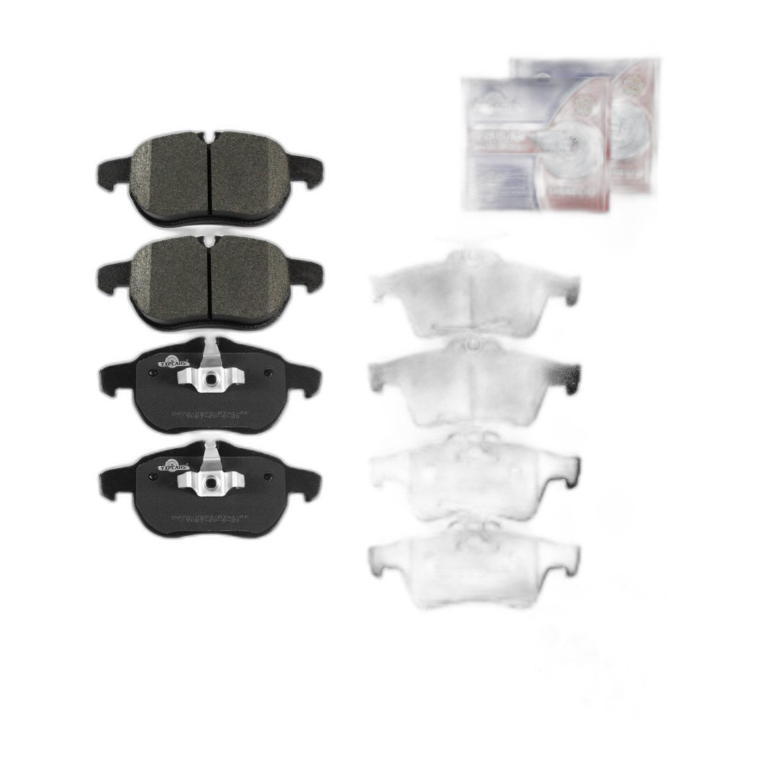 Front & Rear Disc Ceramic Brake Pads for 2004 - 2011 Saab 9-3