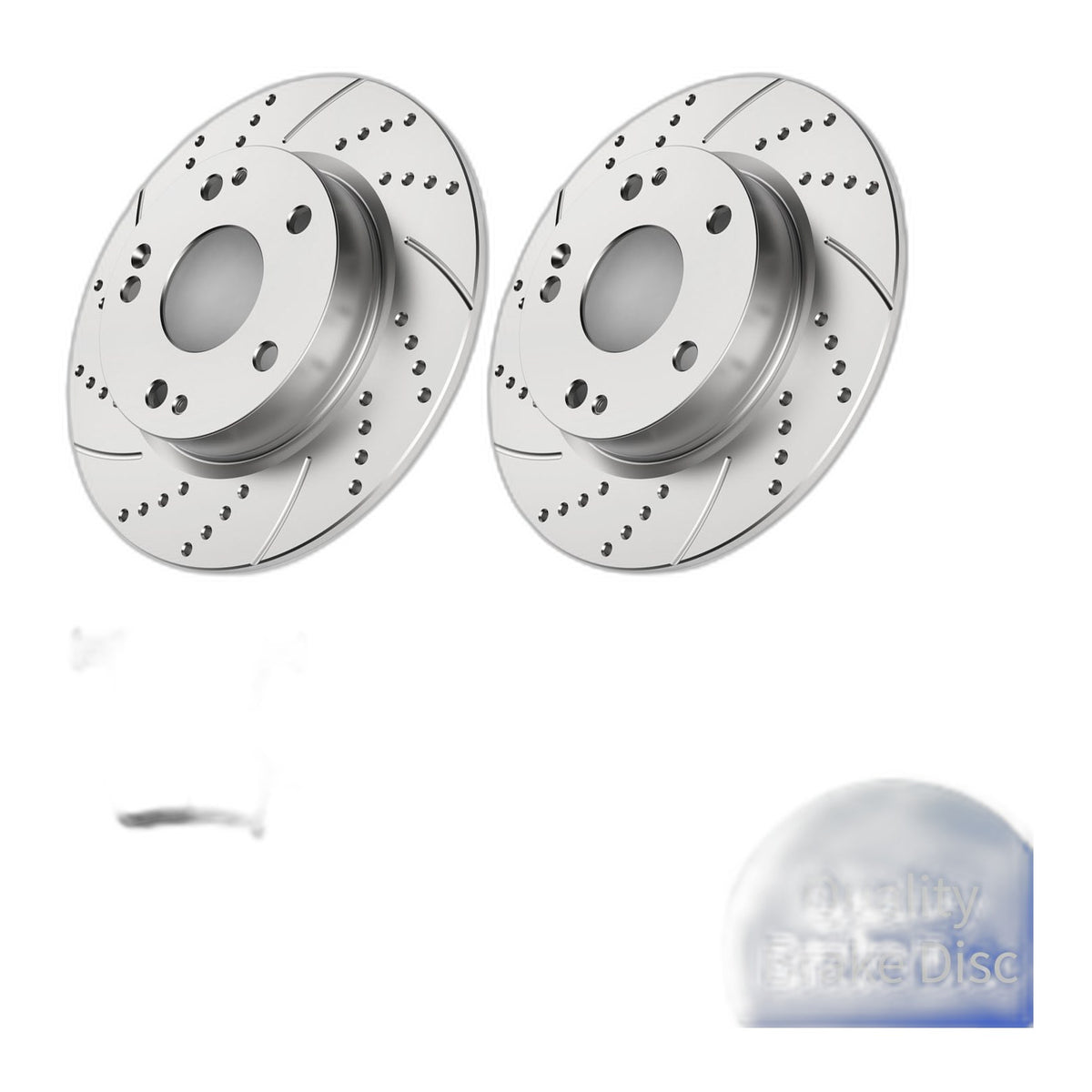 REAR Brake Rotors Pads Kit for Honda Civic 2016-2021 Drilled and Slotted Brakes