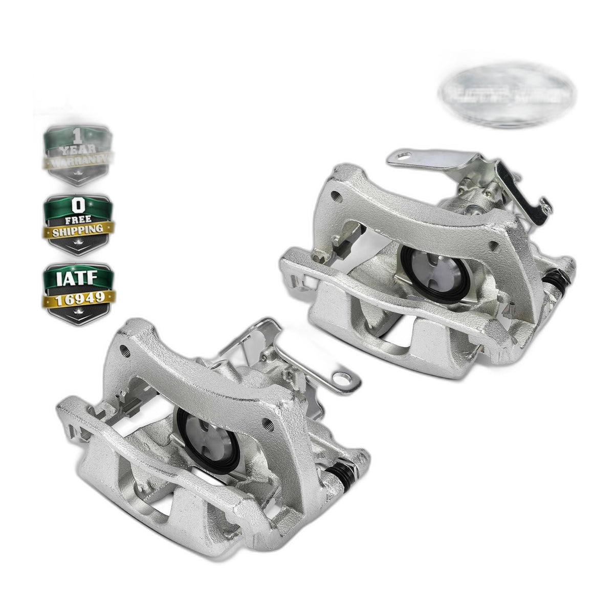 Pair Rear Side Brake Caliper with Bracket for Ford Transit-150 Transit-250 20-25
