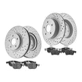 Front Rear Drilled Brake Rotors And Ceramic Pads Kit For Ford Escape C-max