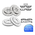 Front Rear Brake Rotors Pads for Ford F-150 Lincoln Navigator Drilled Slotted