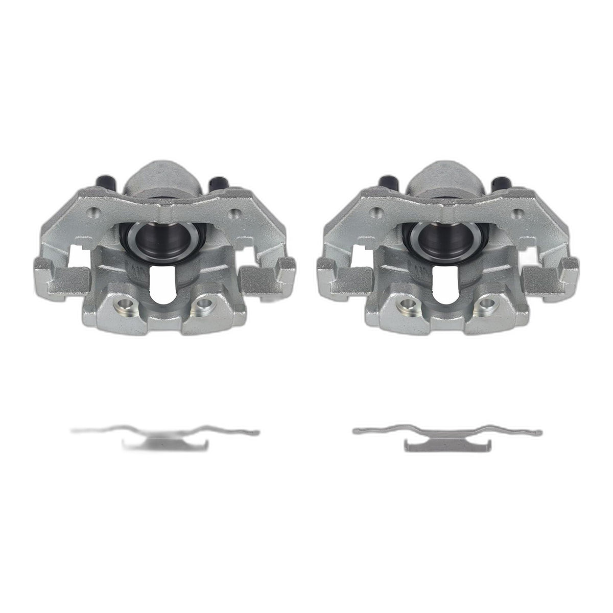 Pair Front Brake Caliper w/Brackets For 11-12 Ford Escape Mazda Tribute Mercury