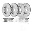 Front & Rear Drilled Brake Rotors Ceramic Pads Kit For Ford Escape Lincoln MKC