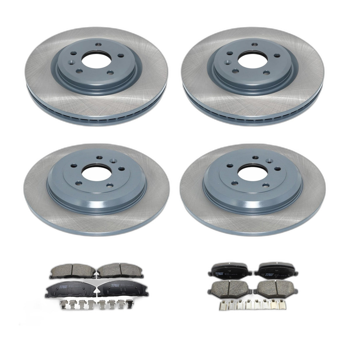DuraGo Front Rear Disc Brake Rotors and TRW Ceramic Pads Kit for Ford Explorer