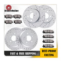 296mm Front 313mm Rear Brake Rotors Pads Kit for Honda Odyssey 2005-2010