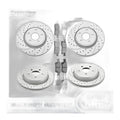 Front & Rear Brake Rotors Pads for Dodge Durango Jeep Grand Cherokee Drilled