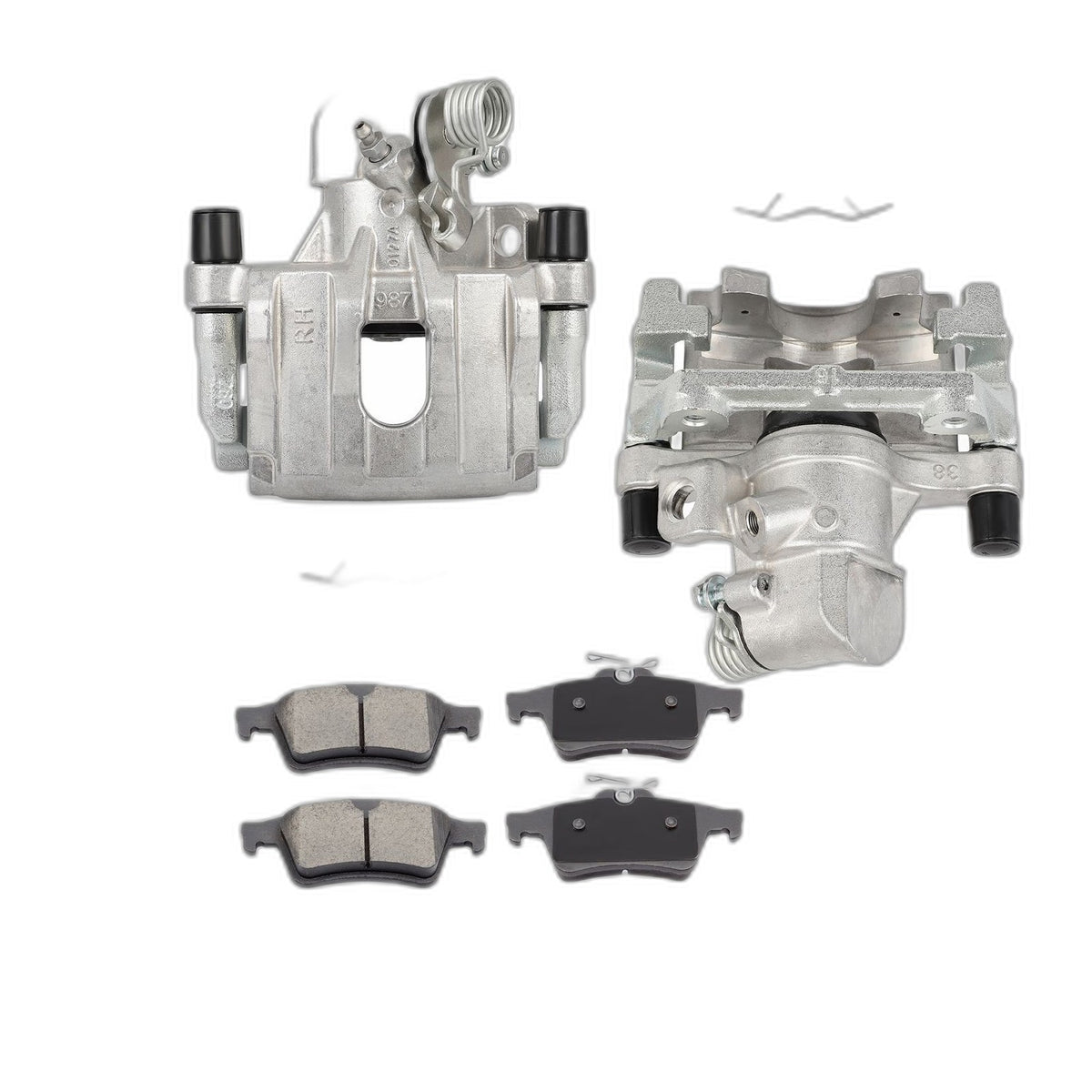 For 2013-2016 Ford Escape Rear Pair Brake Calipers w/Bracket & Brake Pads