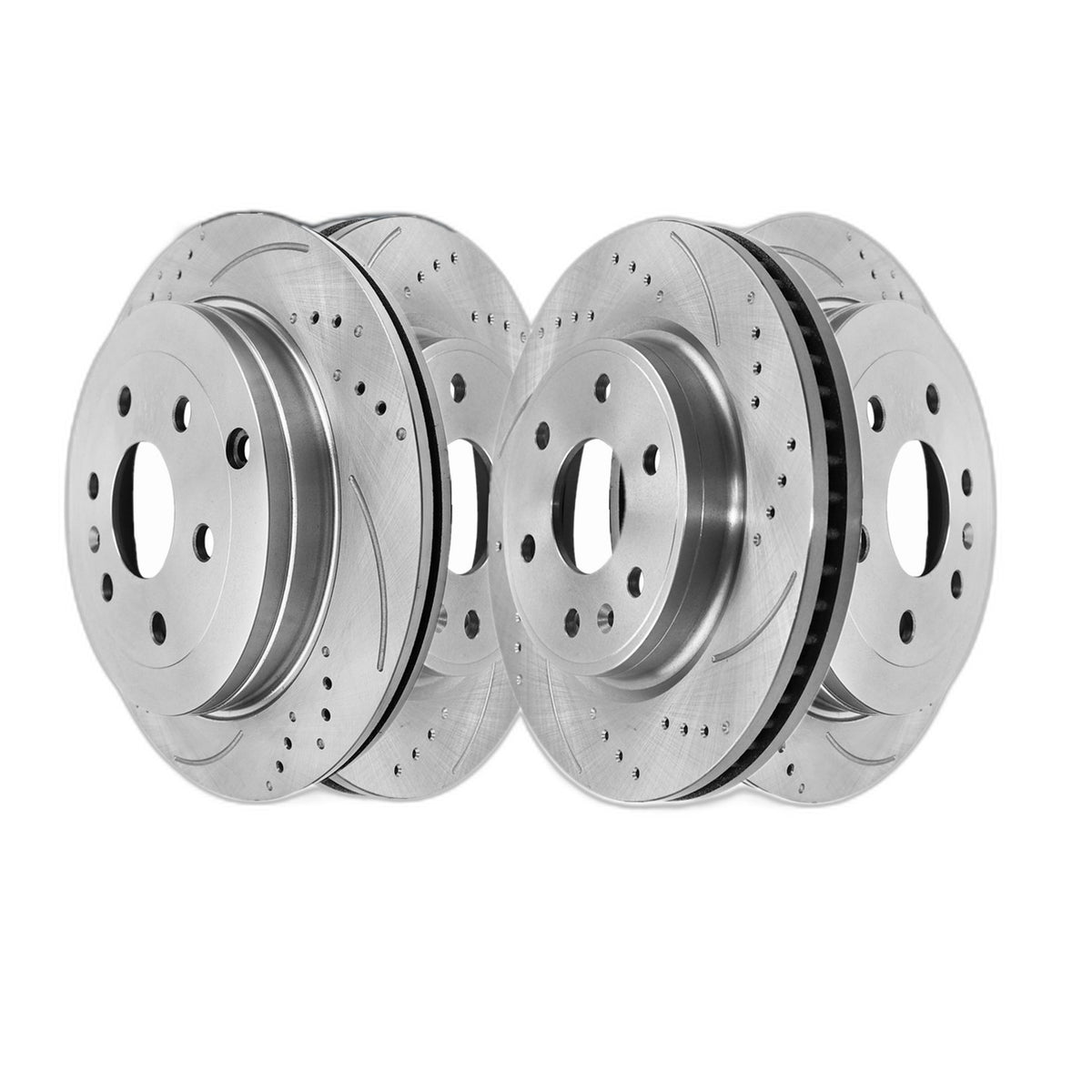 Front and Rear Disc Brake Rotors + Brake Pads for GMC Acadia Enclave Traverse