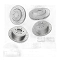 Front Rear Drilled Slotted 6 Lugs Brake Rotors and Pads for 2010-2011 Ford F-150