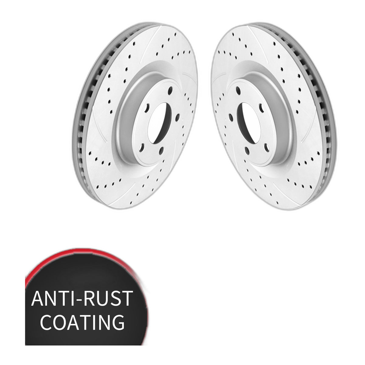 Front Drilled Brake Rotors Brake Pads Kit for 07-14 Ford Edge Lincoln MKX Brakes