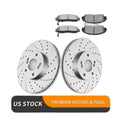 Front Brake Rotors Ceramic Brake Pads Kit for Acura CL TL TSX Brakes Drilled