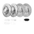 Front & Rear Brake Rotors + Brake Pads Kit for 2011-2014 Ford Edge Lincoln MKX