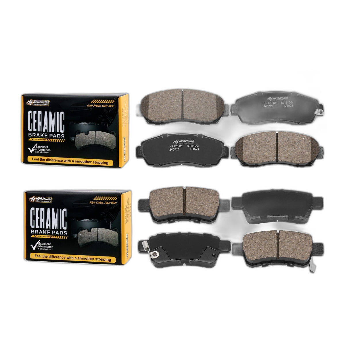 Front & Rear Brake Ceramic Pads Set For 2005 - 2010 Honda Odyssey