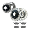 Front Rear Drilled Brake Rotors and Pads for Ford Escape Mazda Tribute 2005 2006