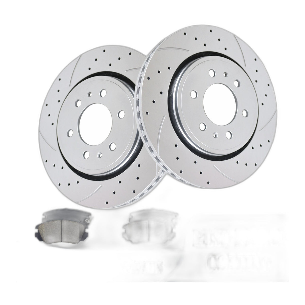 Front Brake Rotors and Pads for Ford F-150 Expedition Lincoln Navigator Drilled