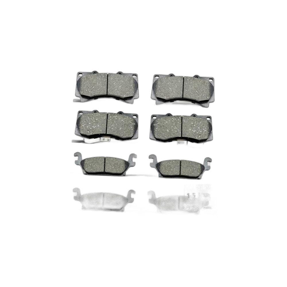 Front Rear Ceramic Brake Pads 8 Pieces Set for 2006-2010 Hummer H3,for