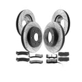 Front Rear Drilled Rotors & Ceramic Brake Pads for 2010 2011 Ford F-150 6 LUGS