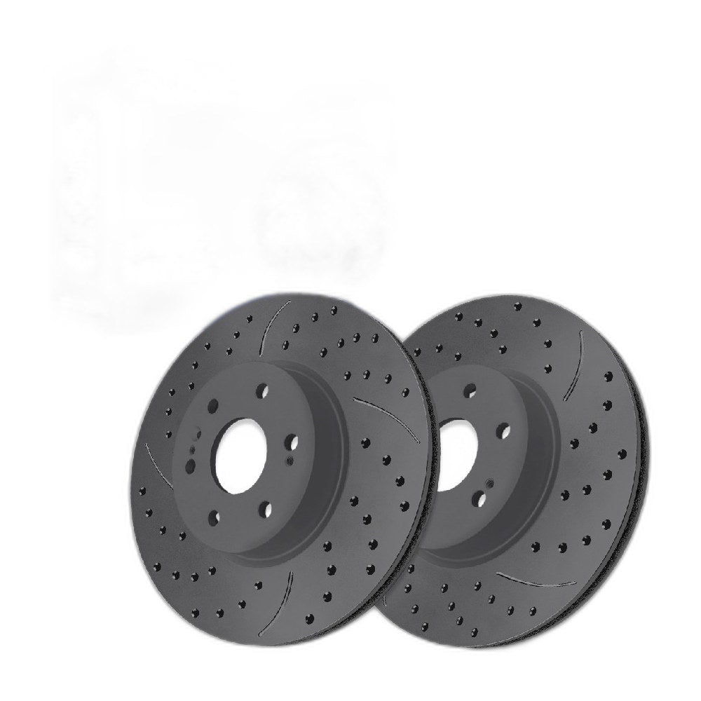 Front Drilled Slotted Brake Rotors Pair for Chevy Silverado 1500 2024