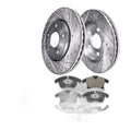 For Ford Fusion 2013-2020 Front 11.75in Drilled Slotted Brake Rotors & Pads Kit