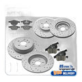 Front+Rear Drilled Rotors Brake Pads Kit for 2017-2019 Ford Escape 1.5L FWD/2.5L