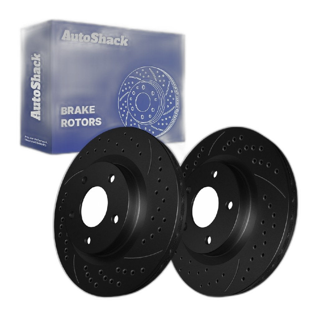 Front Drilled Slotted Brake Rotors Pair for Jeep Patriot 2017