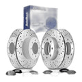 Front Rear Drilled Slotted Brake Rotors Ceramic Pads for F-250 Super Duty 2007
