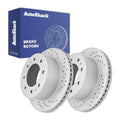 Rear Drilled Slotted Brake Rotors Pair for Chevy Silverado 2500 HD 2025
