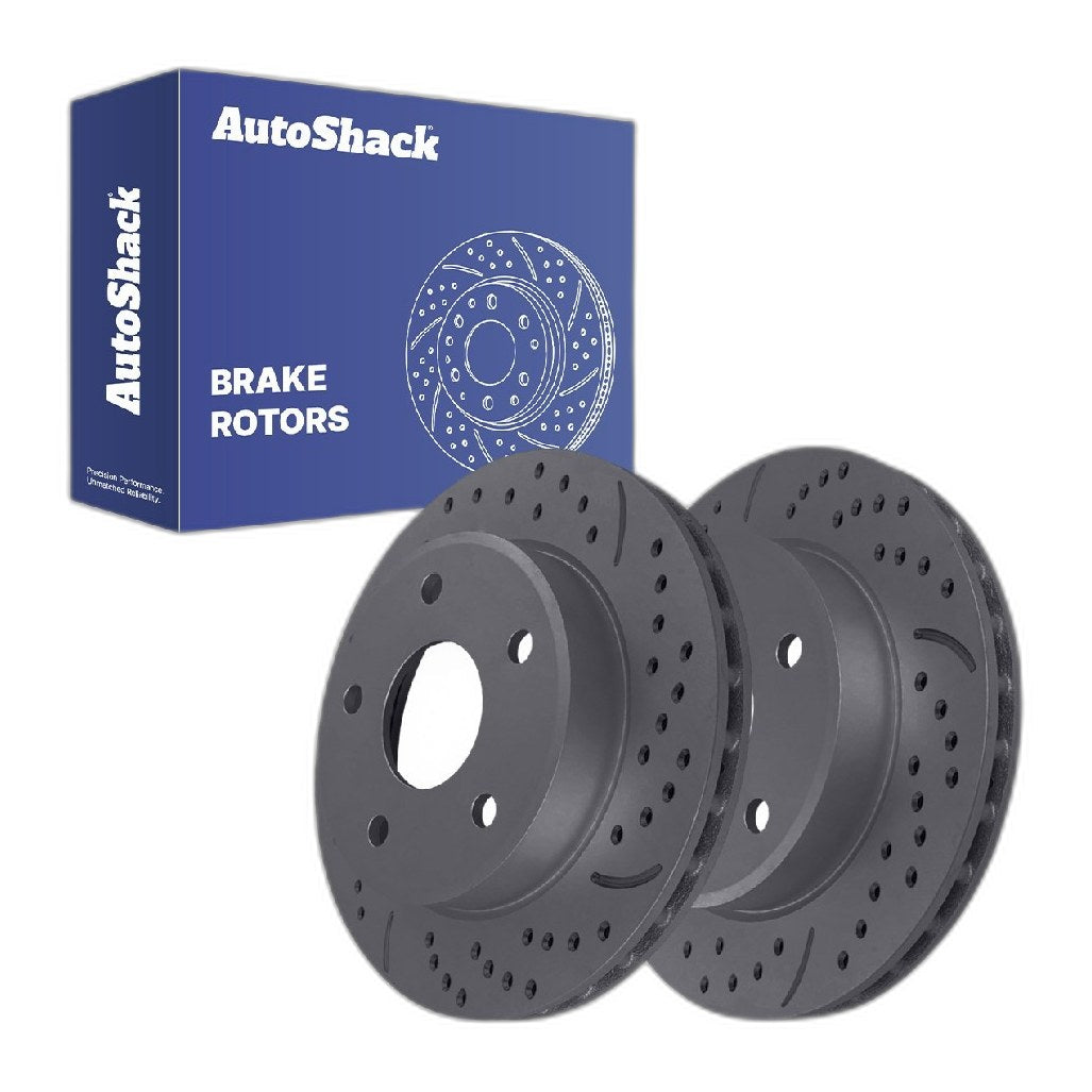 Front Drilled Slotted Brake Rotors Pair for Dodge Dakota 2010