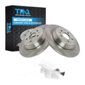 TRQ Rear Brake Pad and Rotor Set Ceramic Solid Rotors