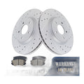 Front Brake Rotors and Pads Kit for Chevrolet Malibu 2006-12 Slotted Brakes