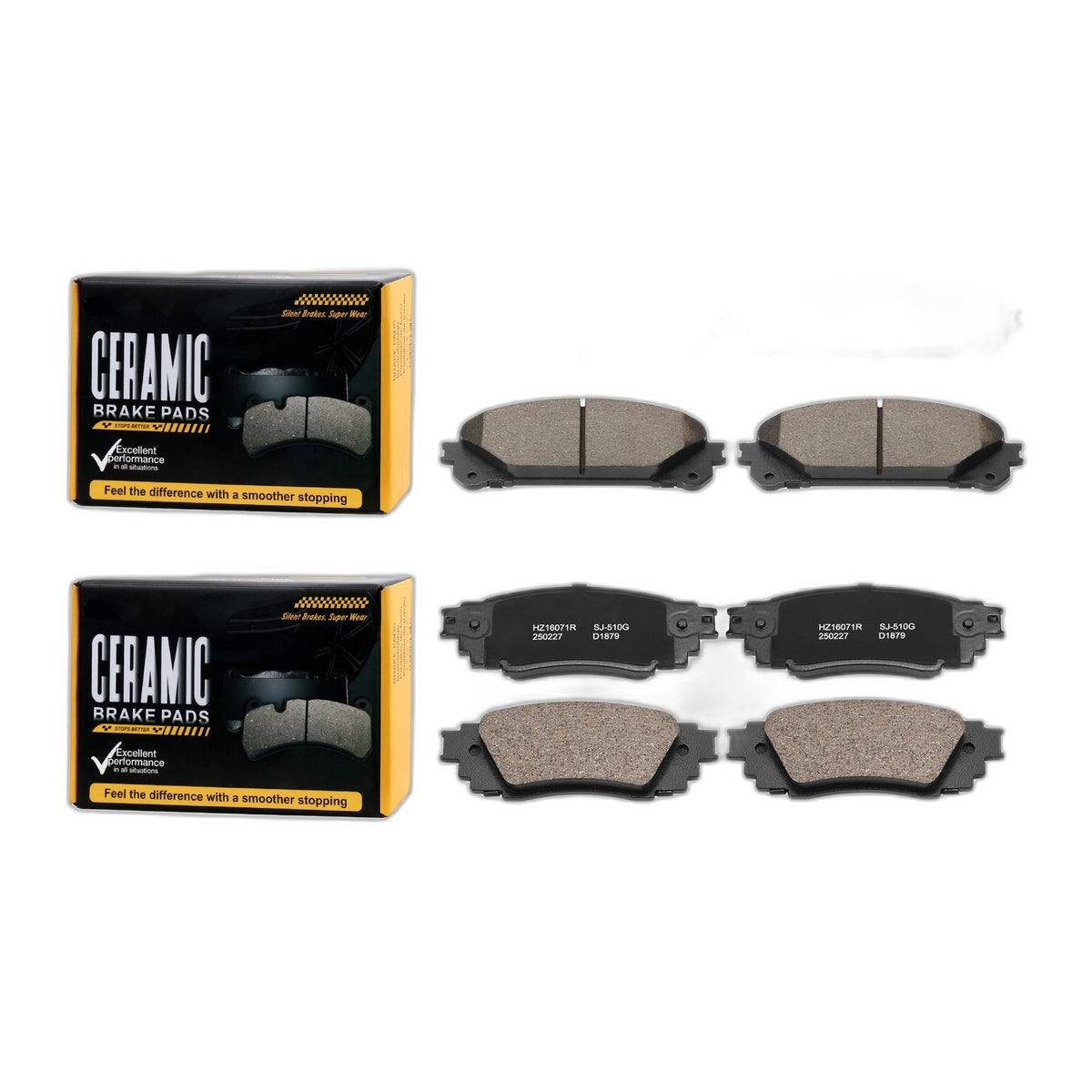 Front Rear Ceramic Brake Pads for Lexus RX350 RX350L RX450H RX450HL 2016 - 2022