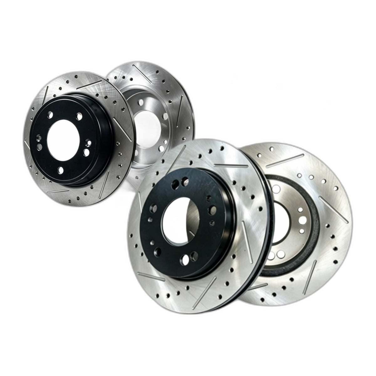 Front and Rear Drilled Rotors Brake Ceramic Pads Fits 2005 2006 Hyundai Santa Fe