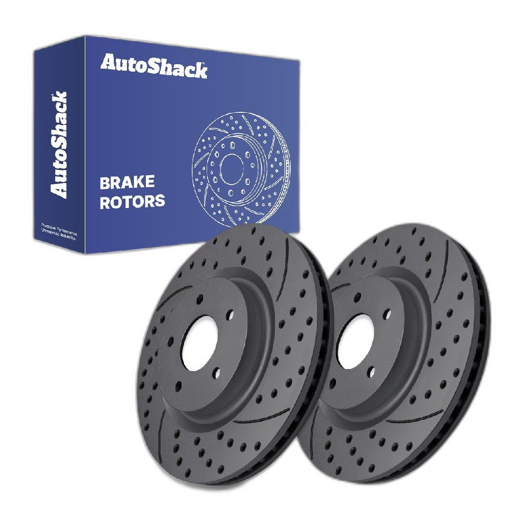 Front Drilled Slotted Brake Rotors Pair for Nissan Maxima 2023