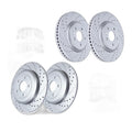 Front & Rear Brake Rotors Pads for Ford Explorer Lincoln MKT Slotted Drilled